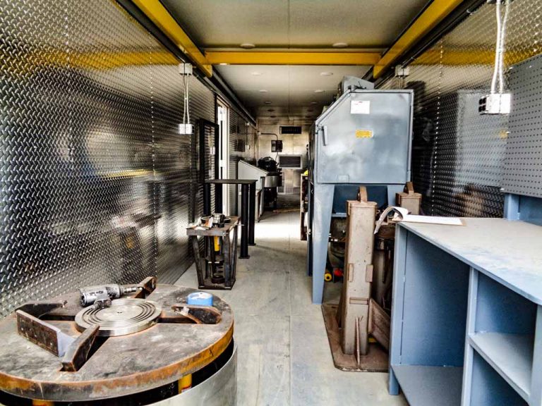 shipping container workshop modification