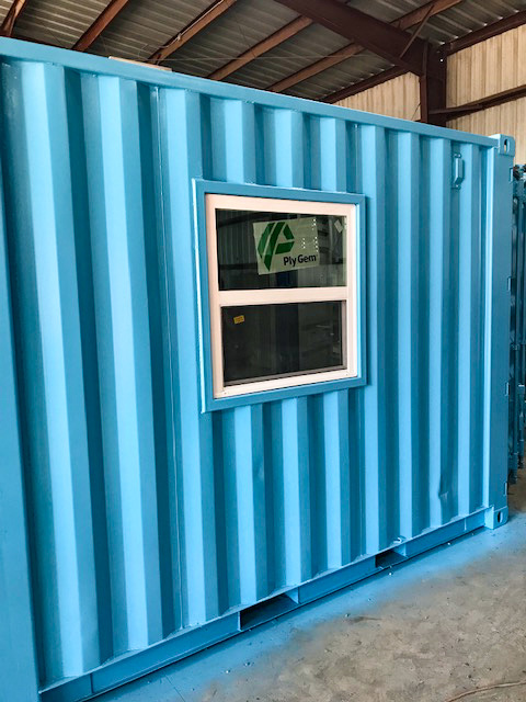 Custom Blue Painted Container
