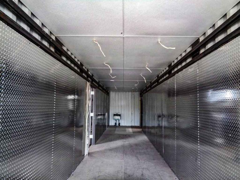 installing walls and lights in a container, modifications