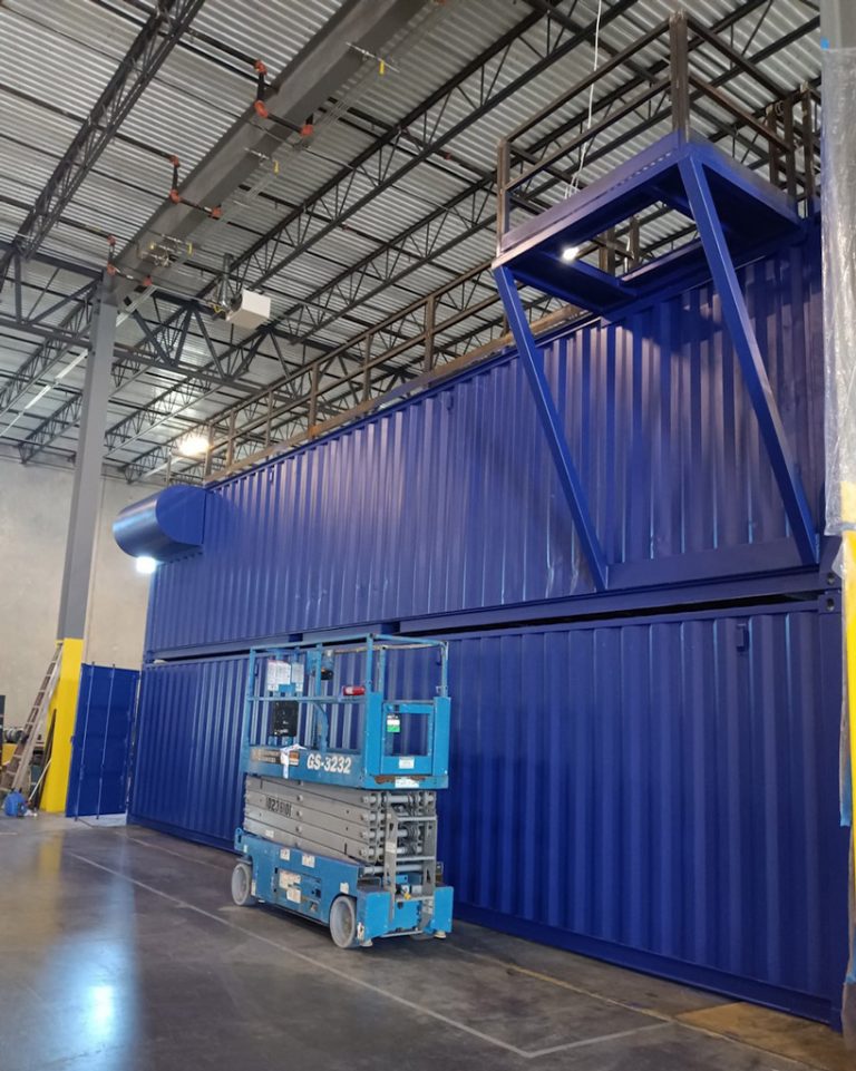 40ft stacked training container modification