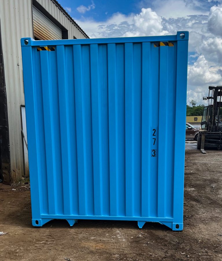 container modification blue paint