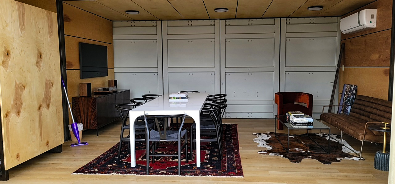 shipping container office with air conditioning