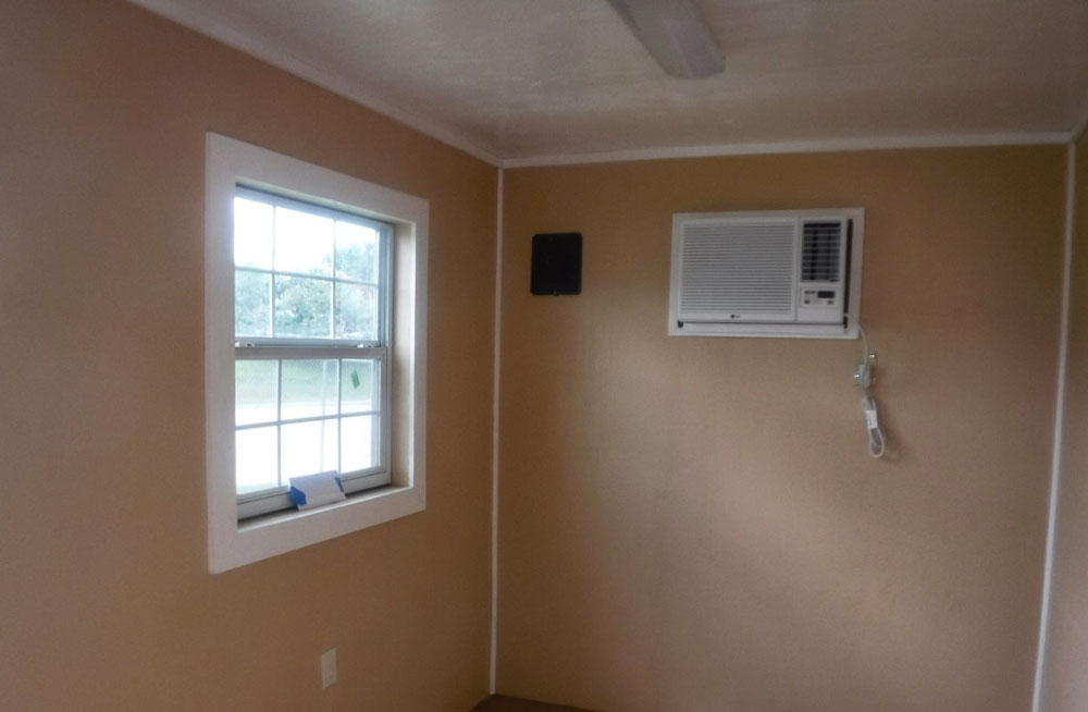 shipping container with custom walls