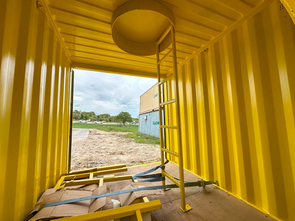 Custom Confined Space Training Container, Modifications