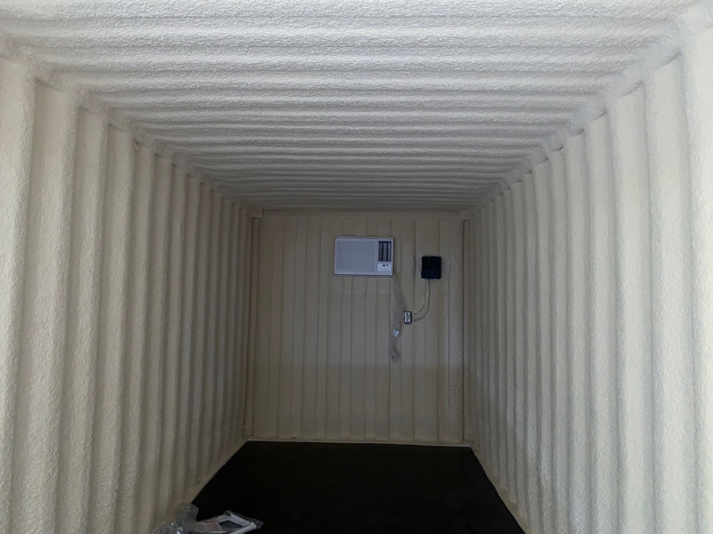 spray foam insulation container A/C