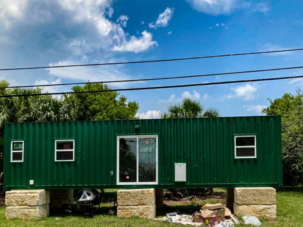 container cabin in progress