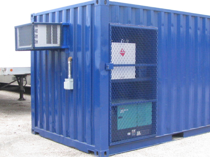 Secure Tool Crib on a blue container