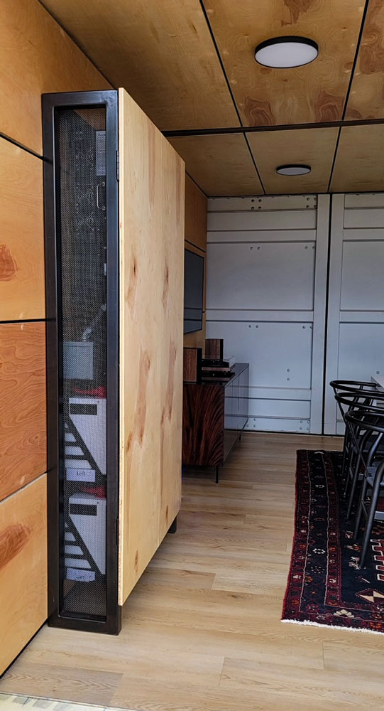 shipping container vented solar closet